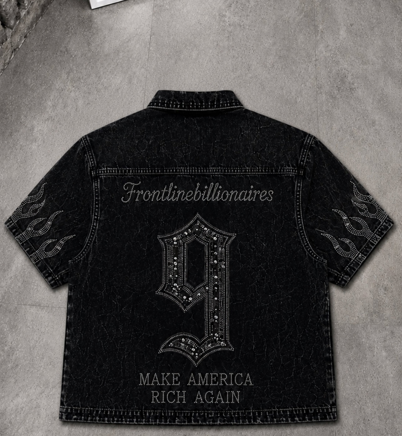 NINE9 VINTAGE DENIM ZIP SHIRT